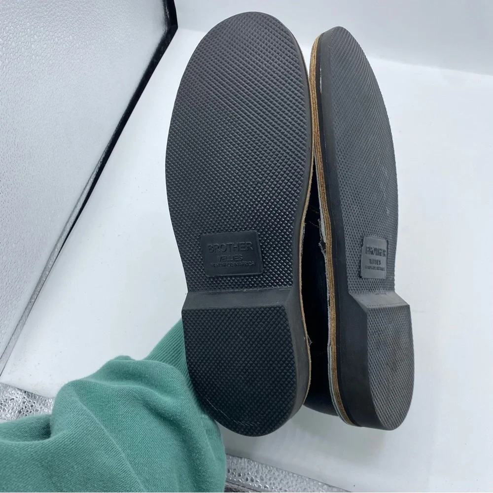 Brother Vellies Mens Chukka Handmade Erongo Vellies in Black Leather Mens Size 7